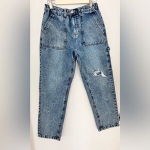 Women's cargo style Blue Jeans